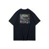 Li Ning Summer Printed Loose Round Neck Sports Short Sleeve T-Shirt Men Tops Black AHSQ561-3