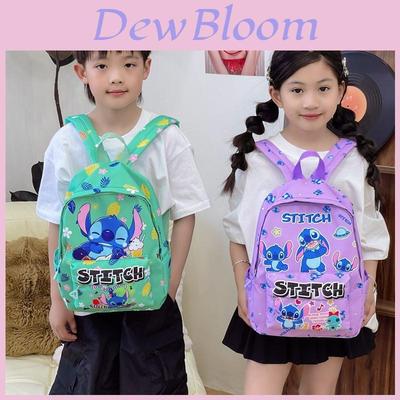 Stitch Childrens Backpack With Nylon Material And Soft Cushion Straps For Kindergarten Use