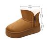 Women Flats Platform Snow Boots Suede Casual New Winter Short Plush Shoes 2025 Trend Ankle Boots Woman Fur Sneakers Botas Mujer