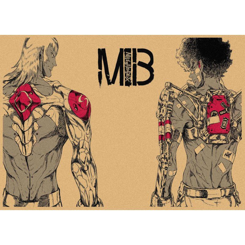 Free Shipping Japanese Mecha Boxing Anime Retro Wall Poster
