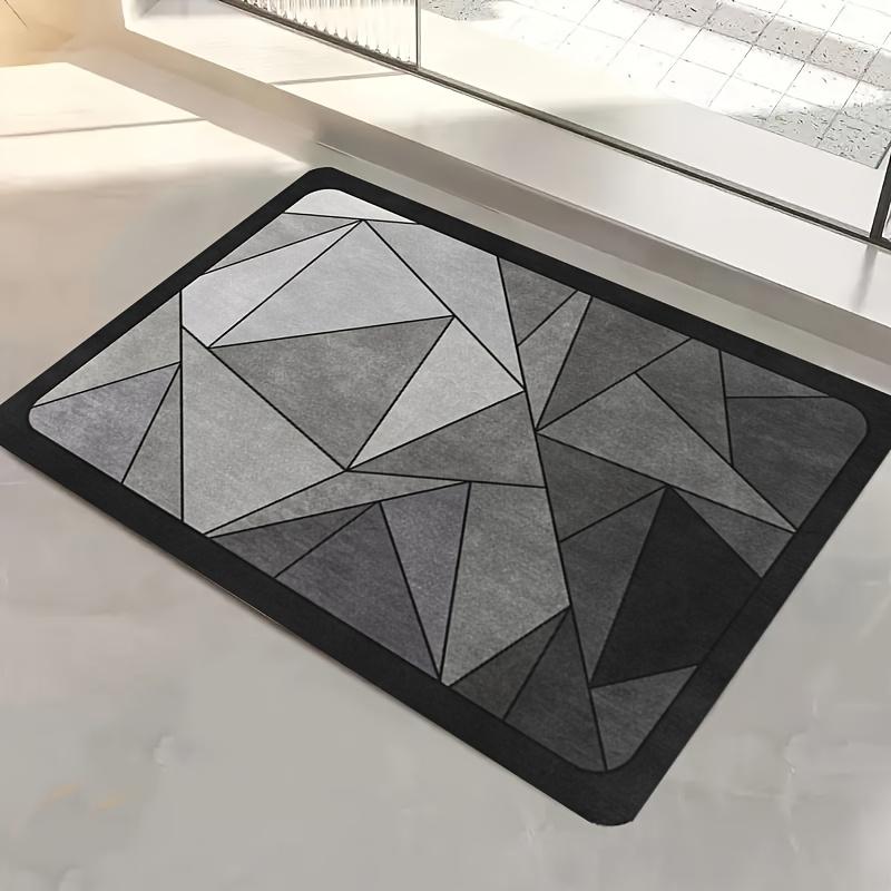 

Minimalist Collection Geometric Bathroom Diatom Mud Carpet Quick Drying Non Slip Washable Shower Room Entrance Floor Mat 40X60CM(1.3X2FT