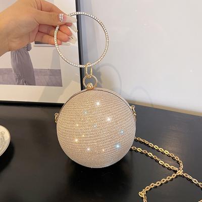 Niche Design Ball Bag Women's New High-end Sense Hand-held Crossbody Chain Pouch Dinner Bag Mini Lipstick Bag