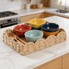 Handmade Woven Paper Rope Storage Tray, Home Desktop Decoration, Sundry Basket, Storage Box