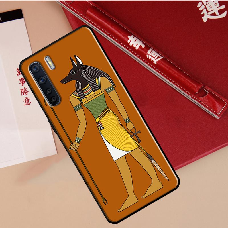 Anubis Egyptian God Case For Oppo A80 A58 A5 Pro A15 A16 A17 A57 A77 A94 A74 A54 A76 A96 A40 A60 A18 A38 A78 A98