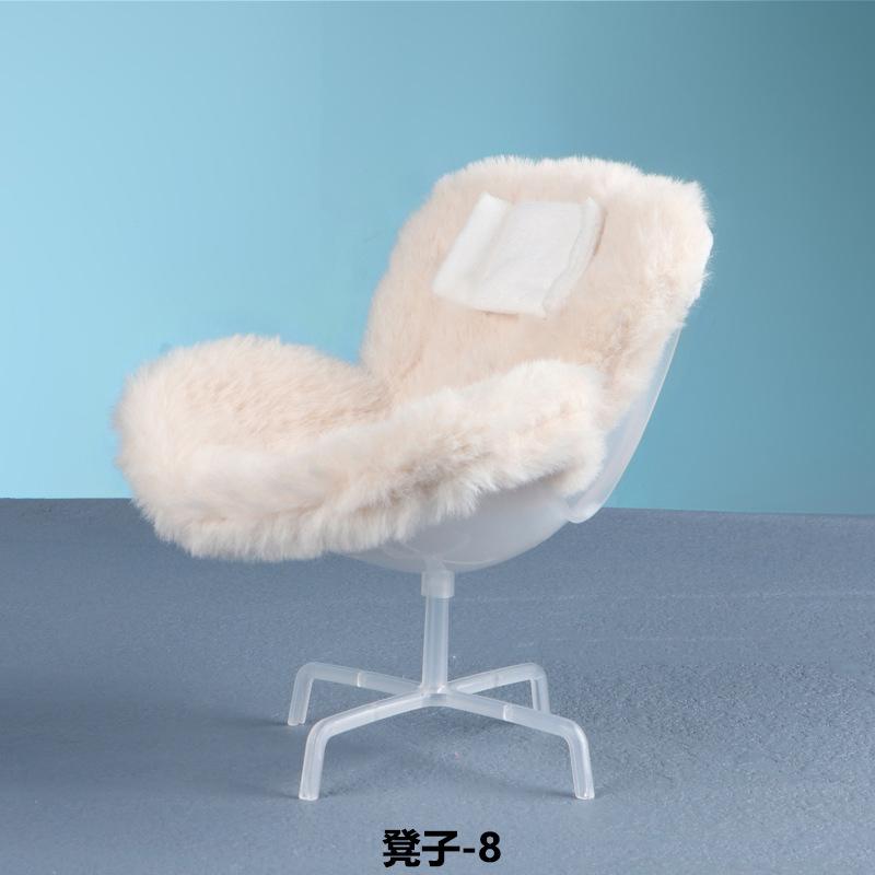 

22.5Cm Doll Chair New Fashion Doll Chair Decorative Stool + Wool Cover Cushioned Chair / Sofa Trends Creative Doll Seat Toy