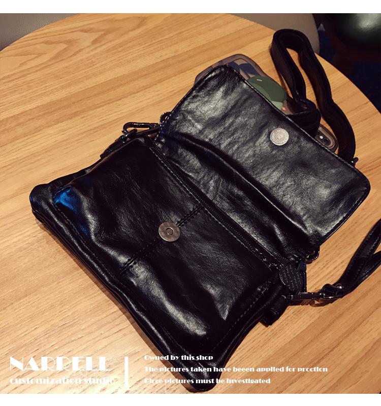 Damen 2025 Retro Rindsleder Handgelenktasche - Einfarbig, Hochwertige Kleine Quadratische Umhängetasche