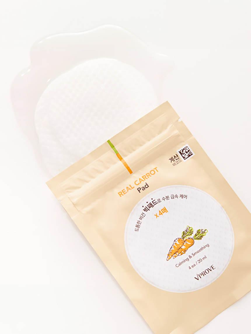 Vprove Real Carrot Facial Pad (4 Sheets) 1ea