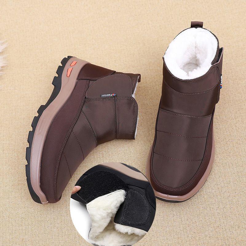 Men's Shoes Winter Warm Plush Flats Snow Boots Non-Slip Waterproof Platform Casual Comfortable Versatile Outdoor Walking Boots