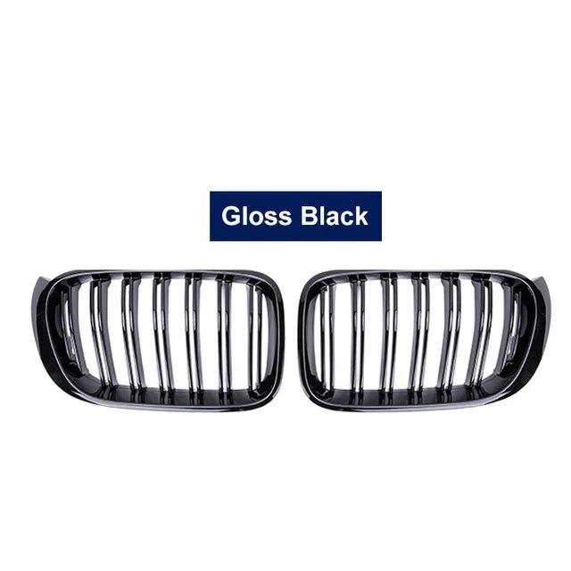2PCS Car Front Bumper Grill Grille Trim Strip Cover Kidney Sport Double Line Slat For BMW X3 X4 F25 F26 2014 2015 2016 2017