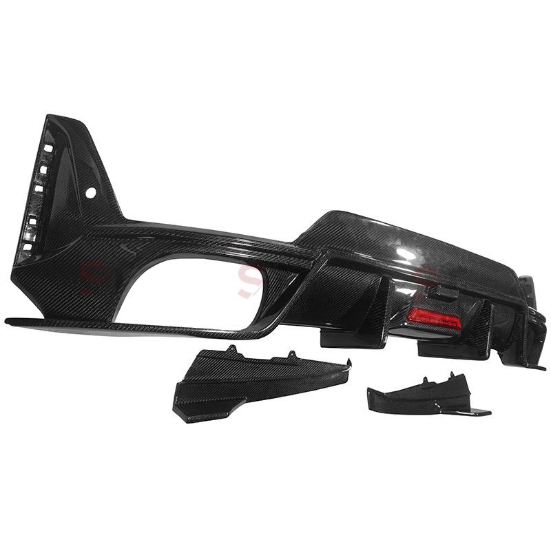 BMW 3 Series G20/G28 Carbon Fiber Rear Diffuser Corner Bumpers with Lights