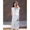 Demana Women's Summer Workwear Cotton Vest & Skirt Set