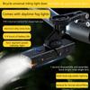 Bicycle Headlight With Built-in Fog Light TYPE-C Rechargeable Riding Light Strong Light Can Be Installed