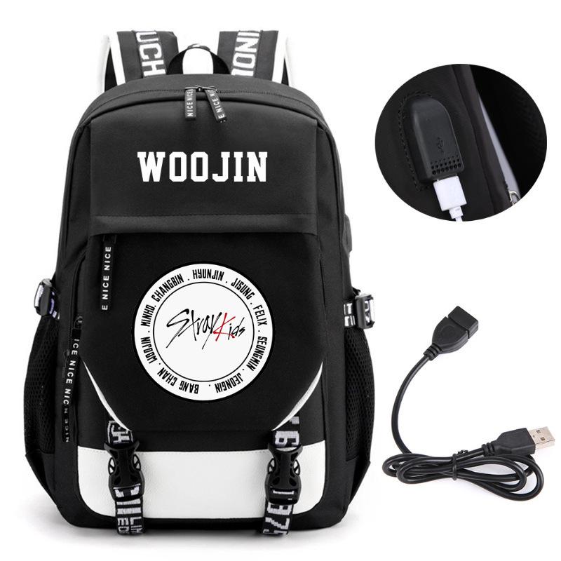 Straykids Beliebte Koreanische Boygroup Peripherie Rucksack Campus Grund- und Sekundarschüler Schultasche Herren- und Damen-Computertasche Rucksack