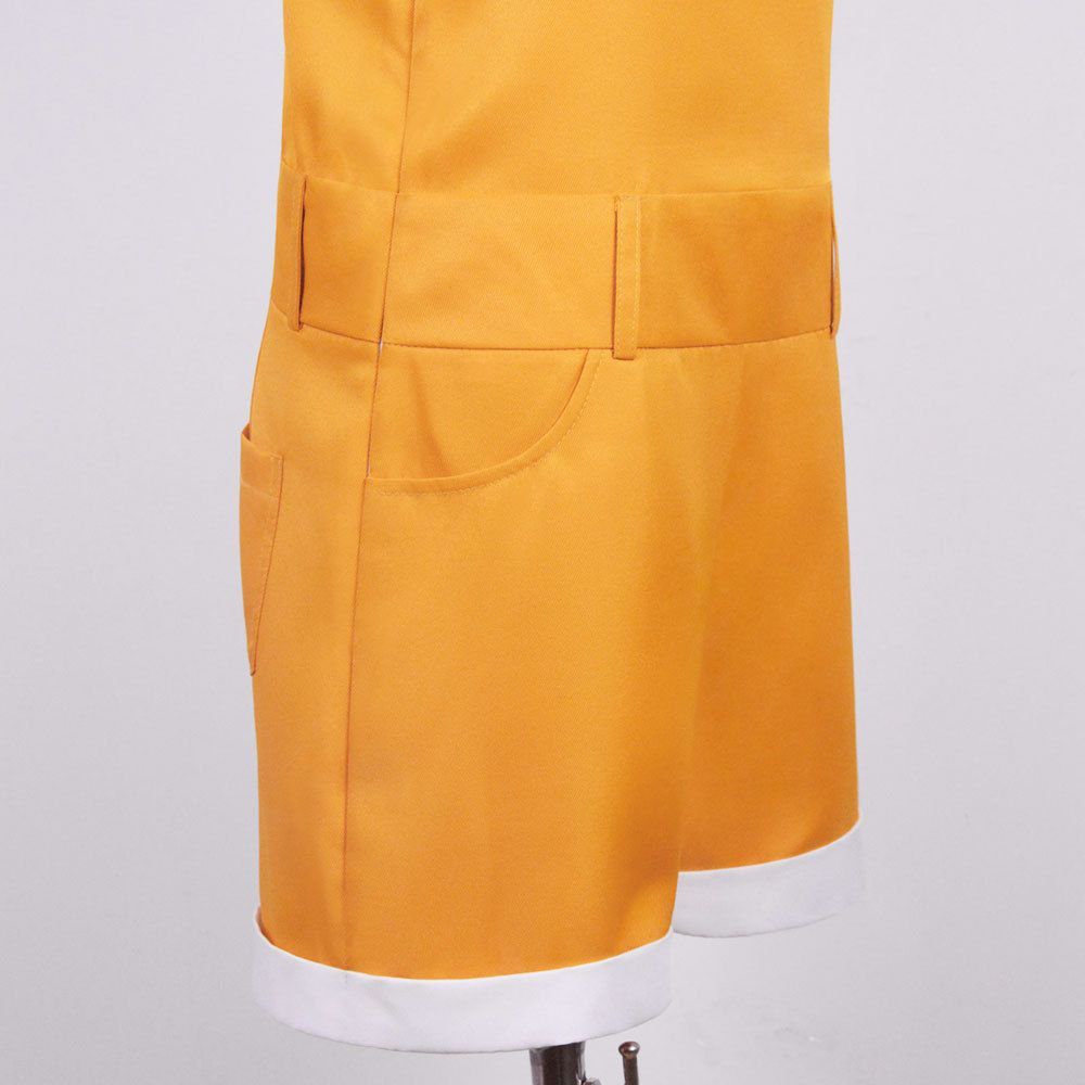 Women One Piece Nami Cosplay Costume Elder Girls Yellow Overalls Jumpsuit Sleeveless Rompers Suit Party Halloween Costume