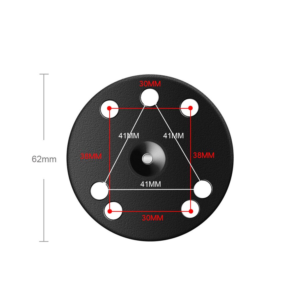 25mm / 1 Inch Ball Mount AMPS Round Adapter Plate Ram Mount for Industry Dual Ball Socket Arm for Garmin Lowrance Humminbird