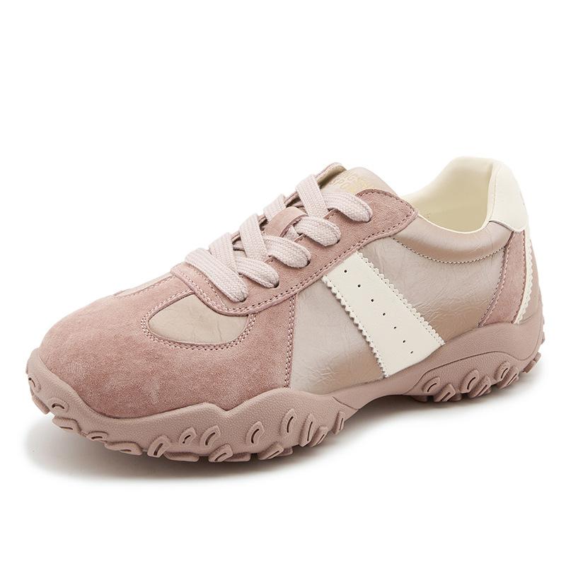 

Leather thick-soled German training shoes for women s 2025 spring new versatile breathable soft-soled sports comfortable Forrest Gump casual shoe 39