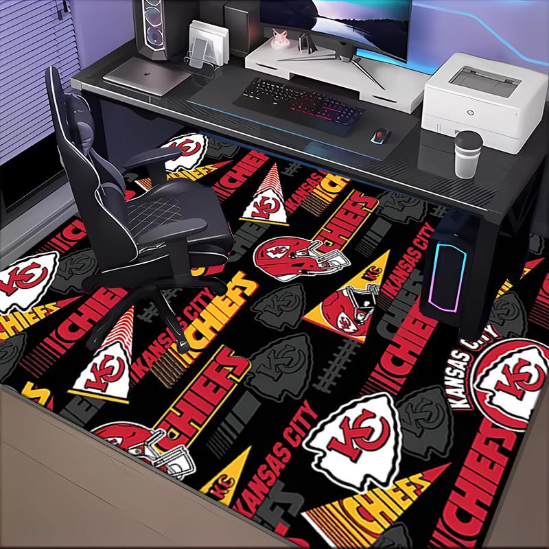 Kansas City Chiefs Pattern Rug Game Carpet, Floor Mat for Bedroom Living Room Entryway Rug, Home Decor Idea Gift for Christmas birthday