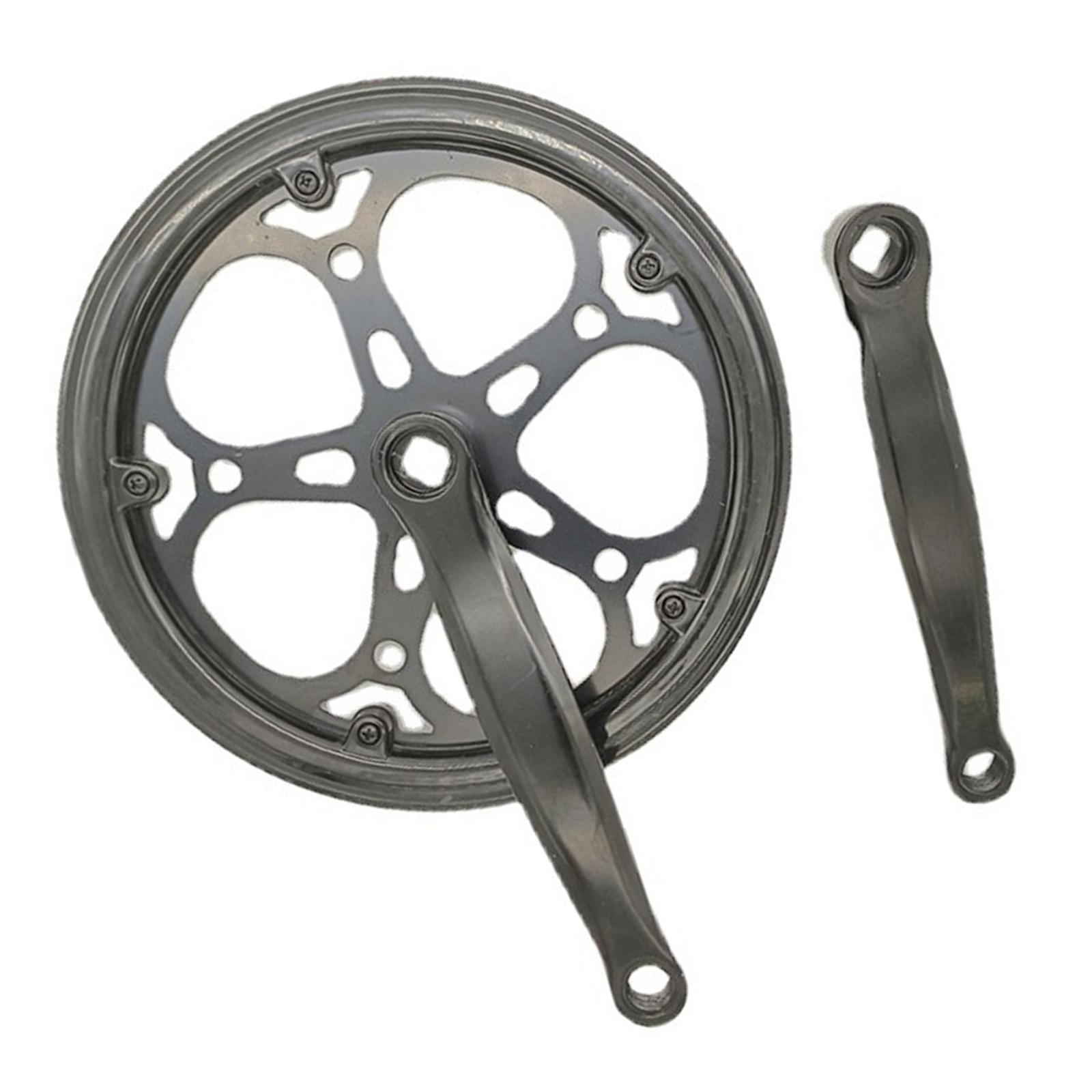 

Square Taper City Folding Bicycles Double Chainguard Replacement Single Chainring Bicycles Crank Arm 52T 170mm Crankset 1