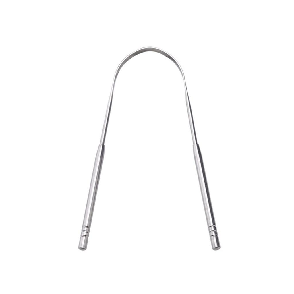 Tongue Scraper 2 Pack In Different Shapes Reduce Bad Breath Stainless Steel Tongue Cleaners Metal
