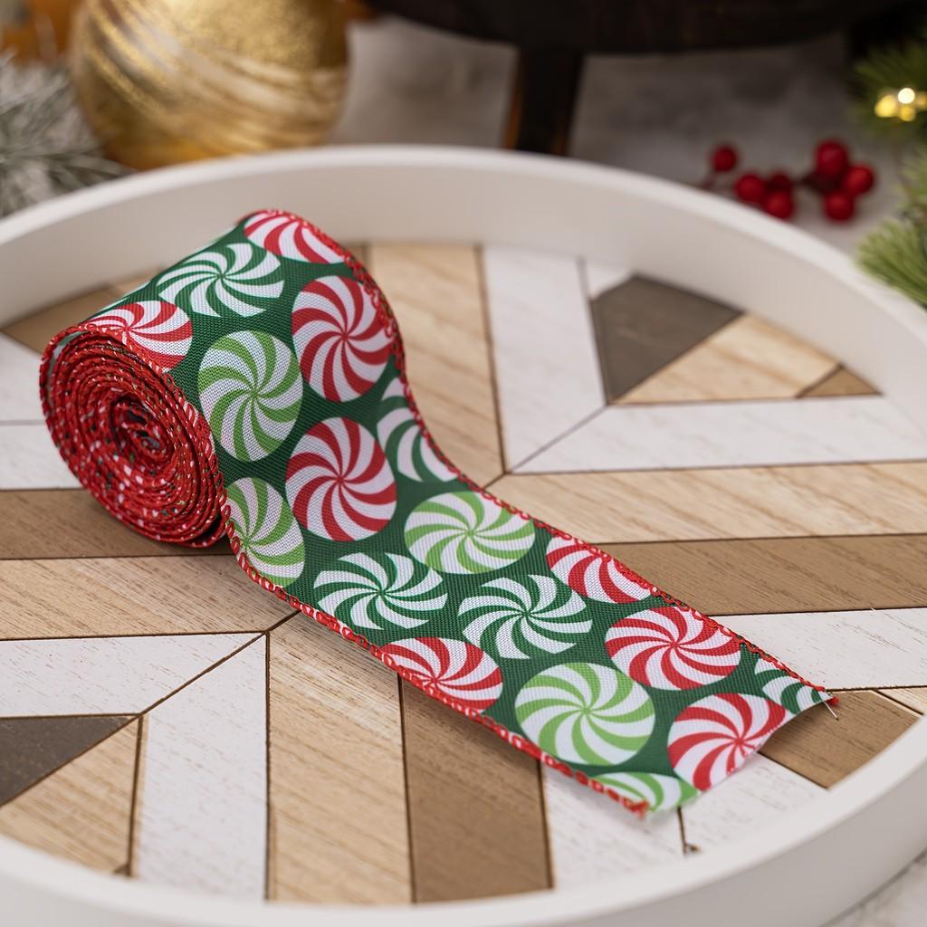 

Ribbon Beautiful Christmas With Red Edges Burlap Print For Gift Wrapping And Decorations Christmas Ribbon A