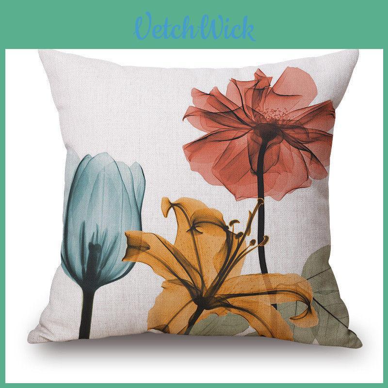 Sophisticated Flowers Design Cotton Linen Pillow Case Perfect For Any Room