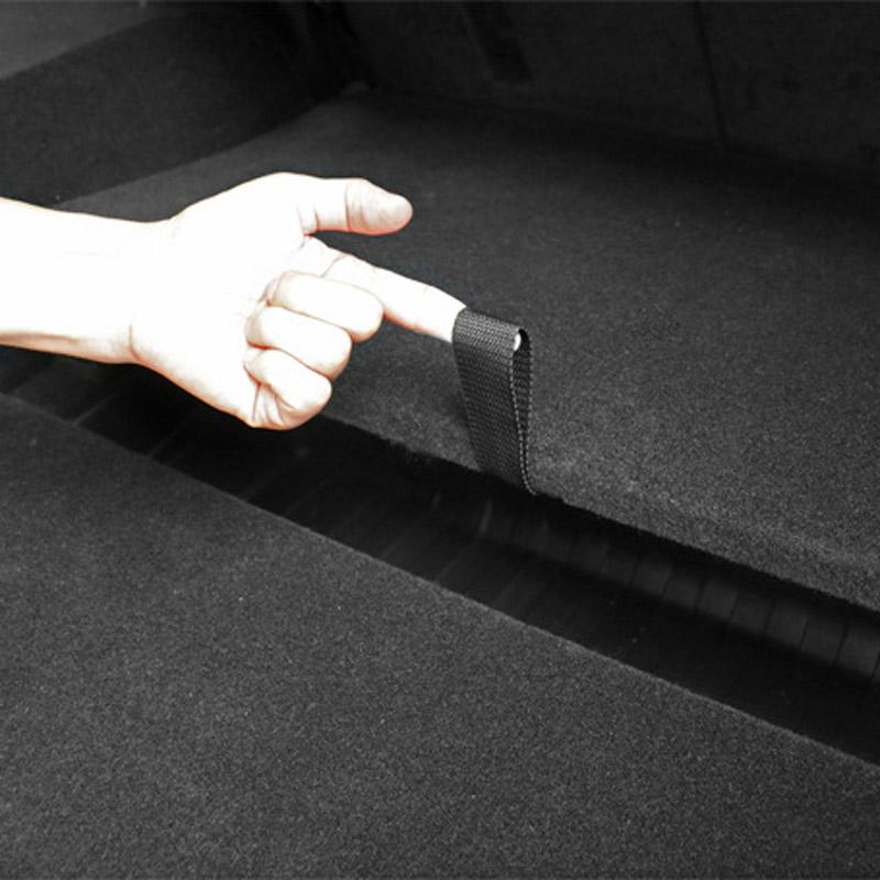 For Tesla Model Y Rear Trunk Rope DrawString Open Tail Box Cover Handle Pull Strap Car Organizer Accessories Mat Protection Pad
