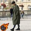 Men's Woolen Mid-Length Trench Coat with Cotton Padding – 2026 Autumn/Winter Style