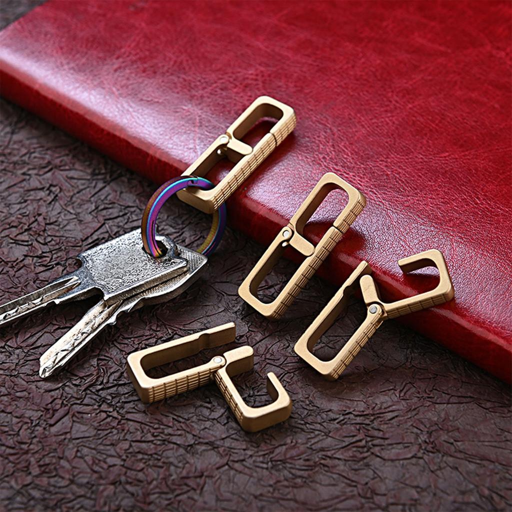 Simple Design Brass Keychain Hook Mini Portable Key Chain for Belt Backpack Handbag