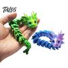 Portable Stress Relief Gadgets 3D Printed Articulated Dragon Fidget Toy, Cute Ornaments, Desk Trendy Room Decor Ornaments Toy for Adults, Fantasy