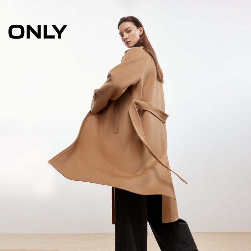 ONLY Women's 100% Merino Wool Double-Faced Long Coat