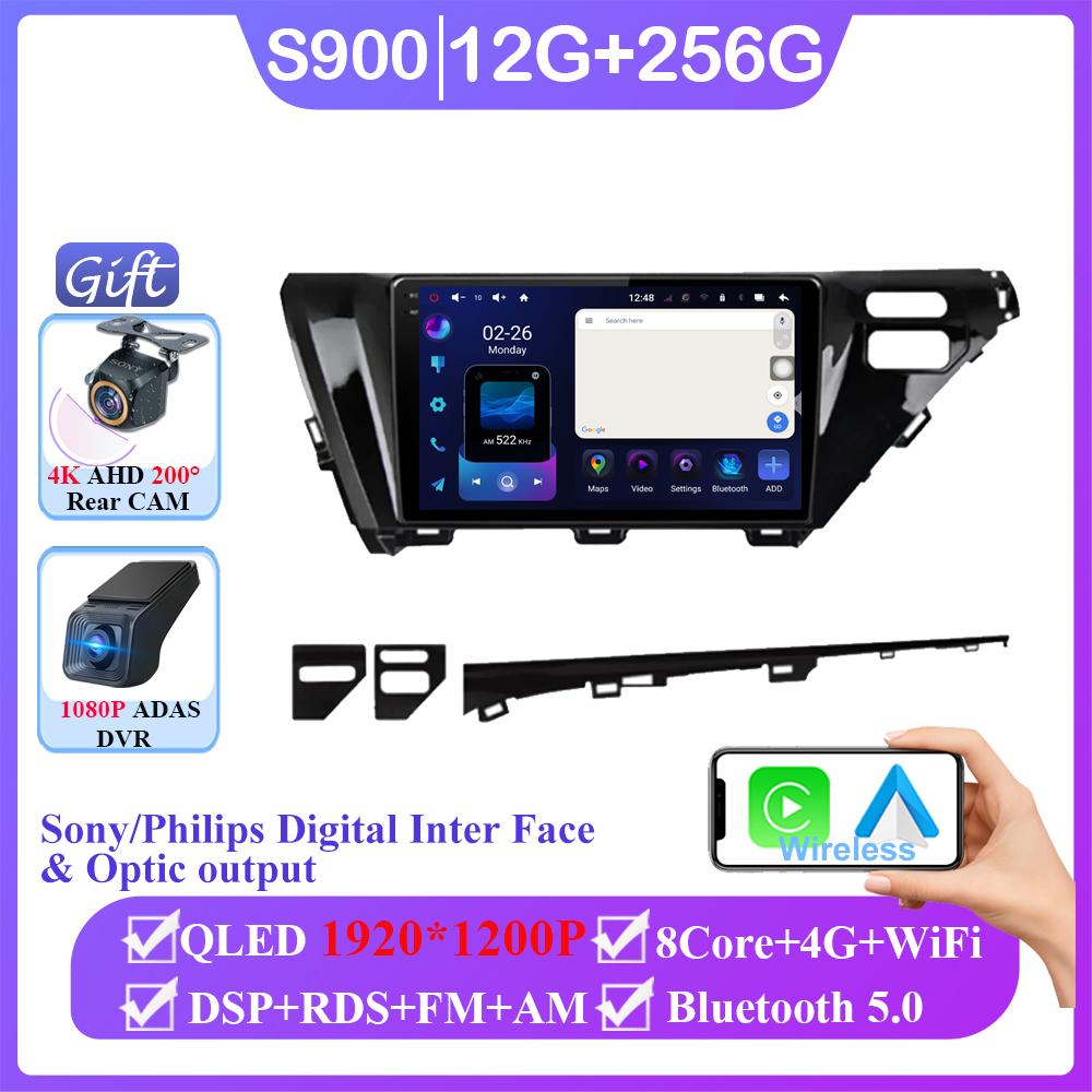 Android Car For Toyota Camry 8 XV 70 2017 - 2020 Car Unit Multimedia Carplay Android Auto 4G 2din GPS Player Radio Wireless BT