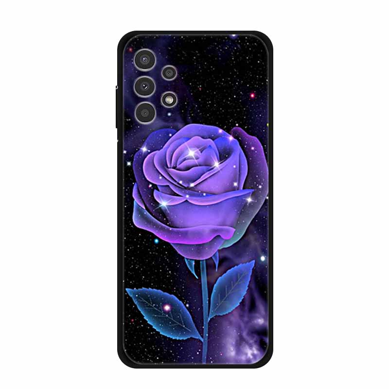 For Samsung Galaxy A73 Case A53 A33 5G A23 Soft Bumper Black Silicone Back Cover for Samsung A53 5G Phone Cases Cartoon Coque