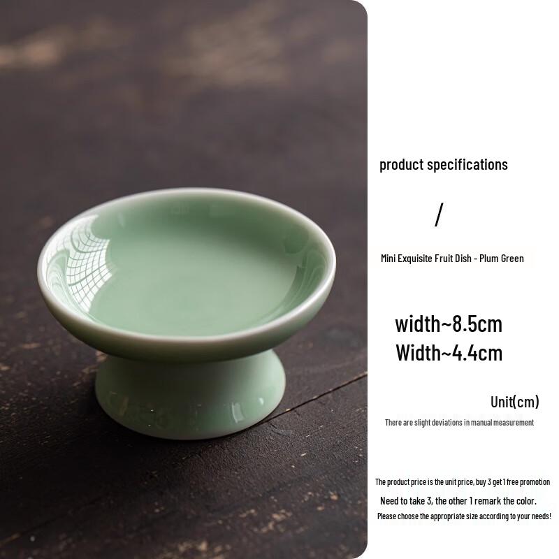 New Chinese Style Ceramic High-Foot Dessert Plate