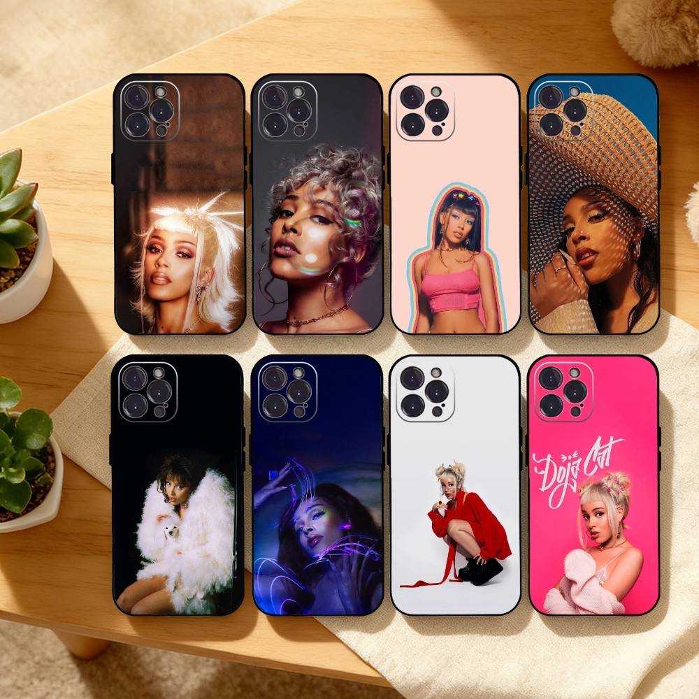 Cute D-Doja C-Cat Singer Phone Case For iPhone17,16,15,14,13,12,Plus,Pro Max, 5G Others Soft Black Cover
