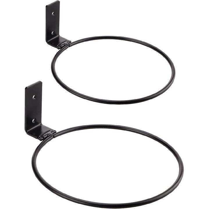 

Кольцо-держатель для цветочного горшка, 2 шт., 8 дюймов, черный настенный крюк для подвешивания кашпо, подставка, настенные вешалки, складной кронштейн для балкона, дома, сада, двора