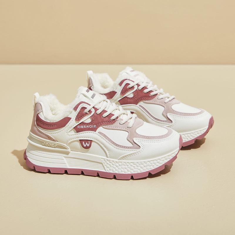 

2024 Зимние корейские бархатные женские спортивные туфли с толстой подошвой AD8802-3 38