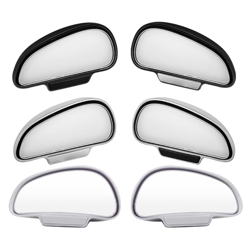 Car Blind Spot Reversing Parking Auxiliary Mirror Waterproof High Defination Glass Convex Rearview Wide Angle Adjustable