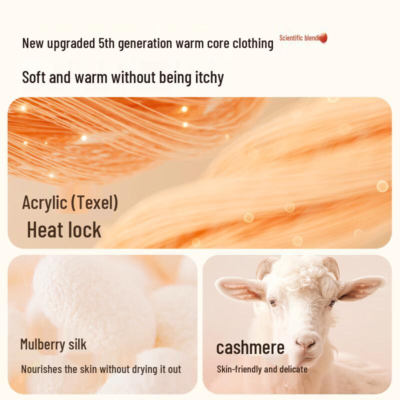 FUNIBAOLUO Herren Samt Seide Tech Warm Thermounterwäsche Set