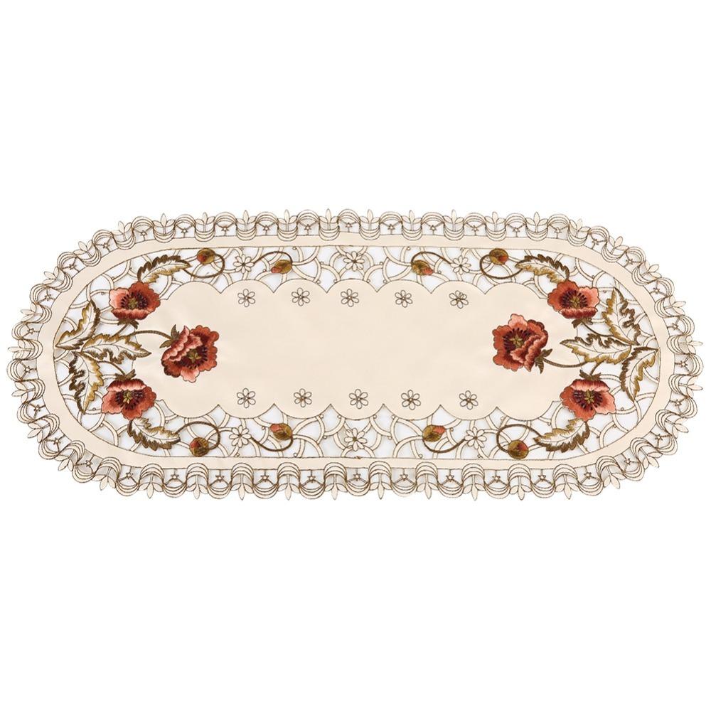 

Washable Lace Tablecloth Vintage Table Doily Holiday Decor Table Runner Night Stand Cover Oval