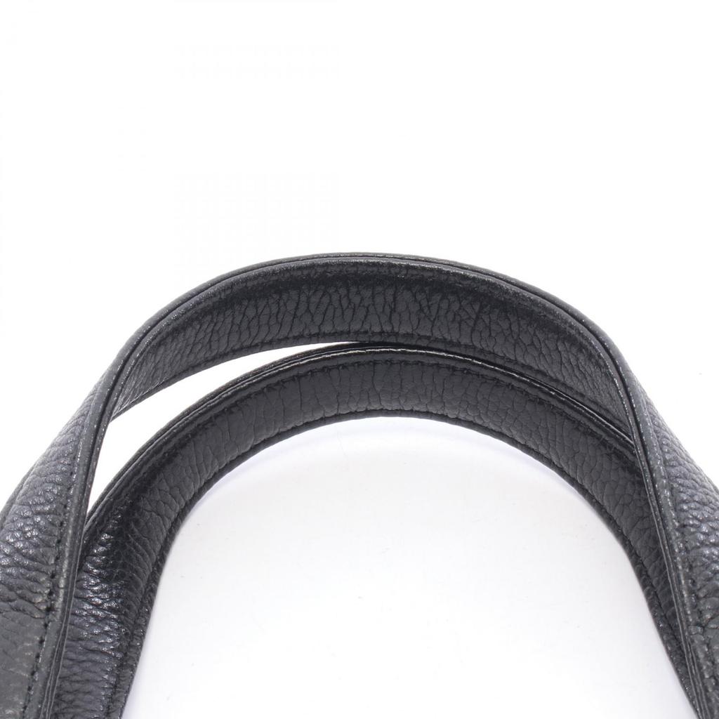 Used YVES SAINT LAURENT Handbag Leather Black Used Women