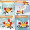 Moving Crab Toy for Kids, Electronic Music Crawling Crab, Automatically Avoids Obstacles, with LED Lights, USB Rechargeable, for Boys and Girls