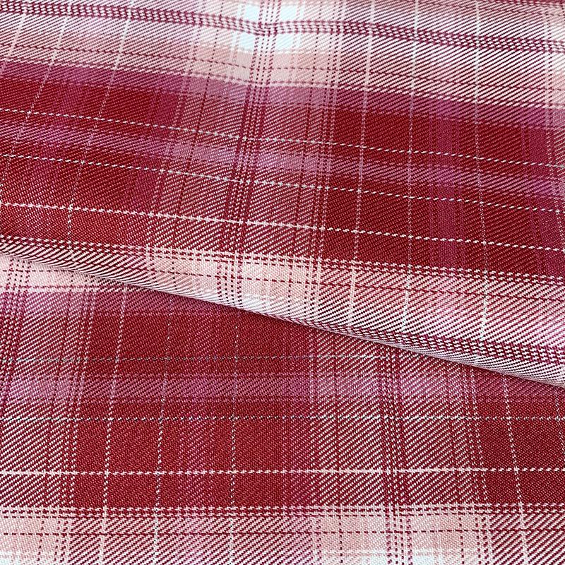 New Plaid Polyester Yarn-Dyed Fabric with Gold & Silver Threads for DIY Pleated Skirts