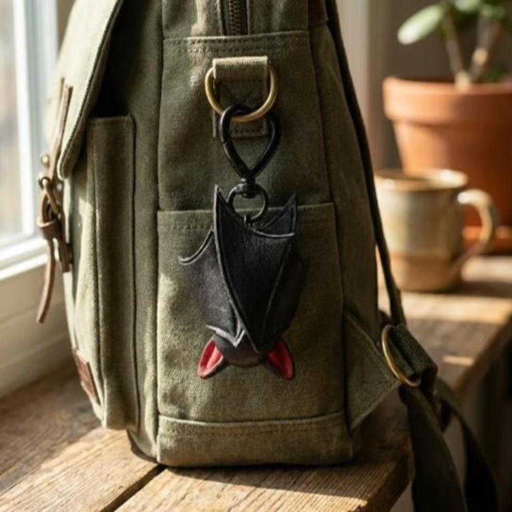Gothic Bat Keychain with Wings Novelty Cute Bat Keyring Funny Bat Bag Charm  Halloween Gift