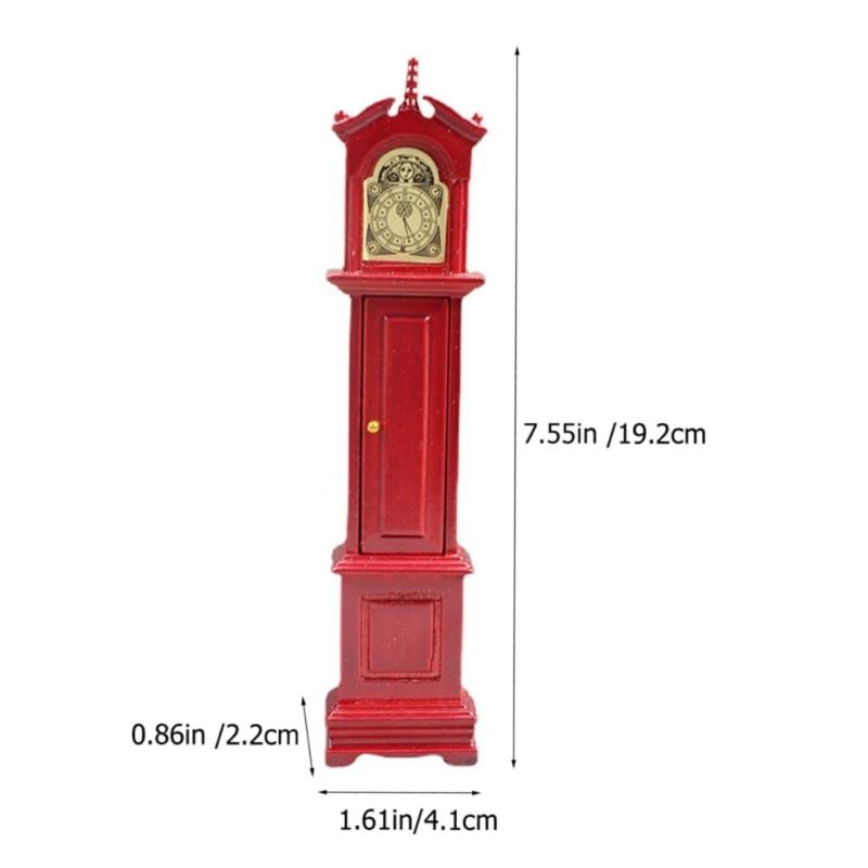 Nostalgic Miniature Floor Clock Dollhouses Accessory Perfect for Retro Enthusiasts and Unique Home Decors