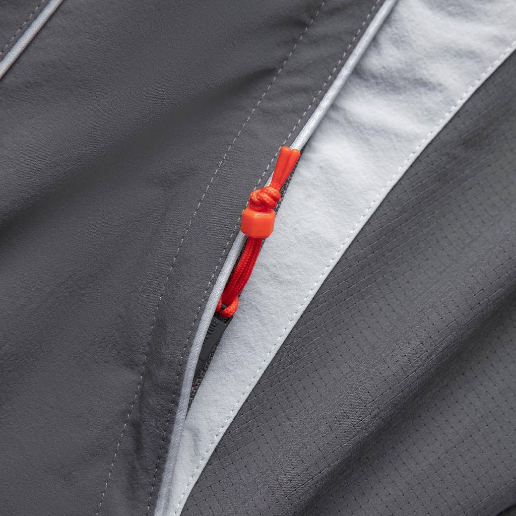 Li-Ning Basketball Series Spliced Letter Zipper Hooded Breathable Versatile Sports Jacket Men Jacket Black Pine-Grey AFDVG23-2