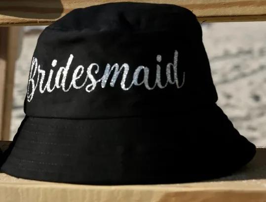Bride Bridesmaid Bucket Sun Hat beach pool lake summer wedding Bachelorette hen Party bridal shower decoration proposal Gift