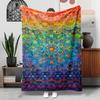 1pc Mandala Pattern Blanket, Lightweight And Soft Gift Blanket, Nap Blanket, Throw Blanket, Sofa Blanket for Camping And Travel,