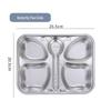 Lijia Food-Grade 304 Stainless Steel Cartoon Kids Sectioned Plates