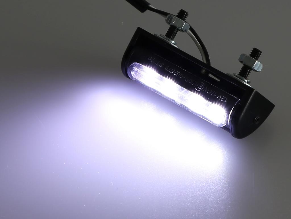 Kijima 217-6151 Motorradteile Kennzeichenleuchte LED Winkelverstellbar Weiß Universal