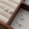 S999 Sterling Silver Freshwater Pearl Stud Earrings for Women: Elegant Screw Back Design